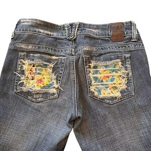 Marlow Vintage Deep Indigo Patch Pocket Low-Rise Jeans, 28 / 7